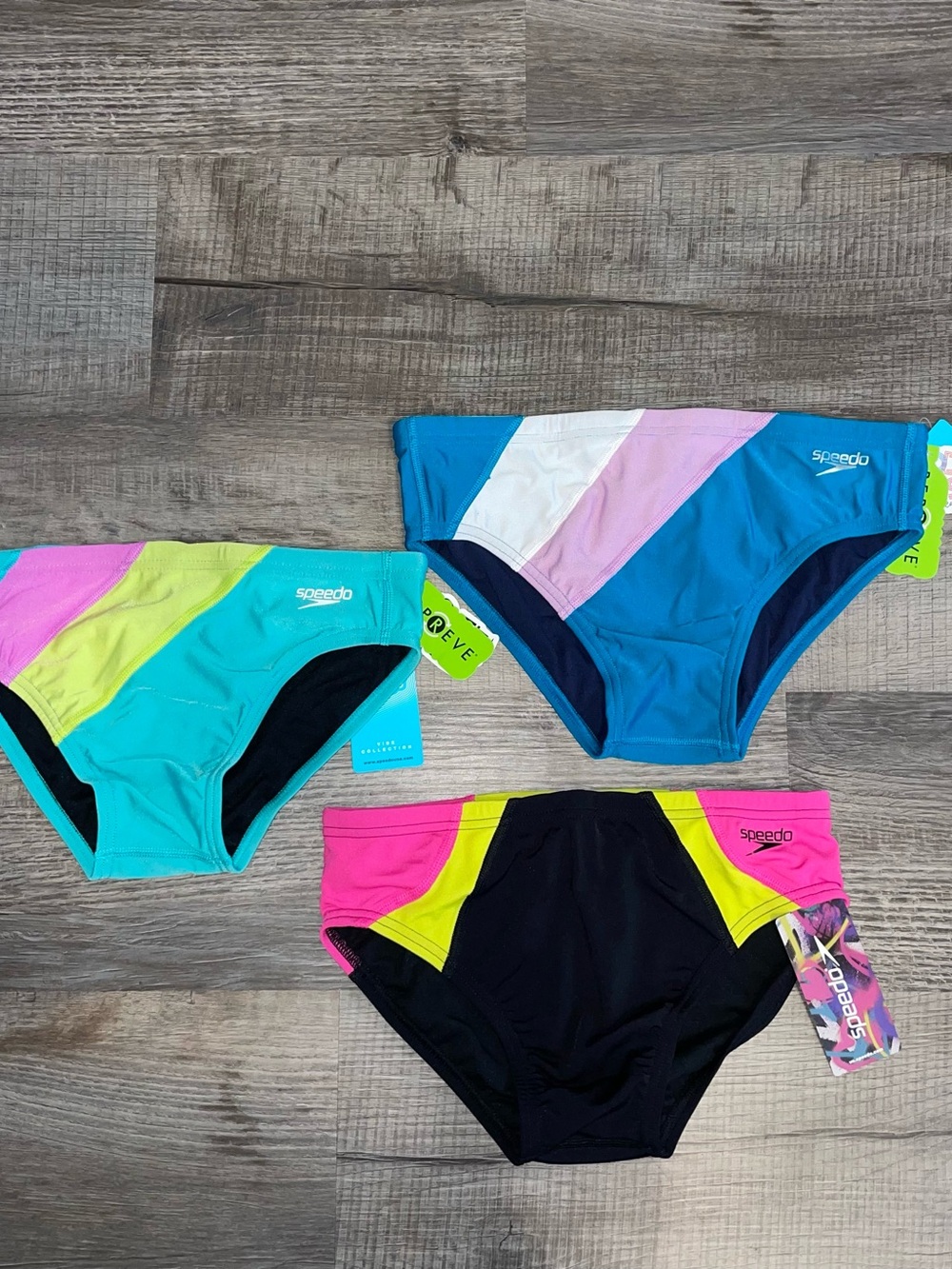 Speedo Size 30 Men's Swim Dive Briefs  ~ 3 Pair NWT Eco Endurance NEW